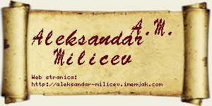 Aleksandar Milićev vizit kartica